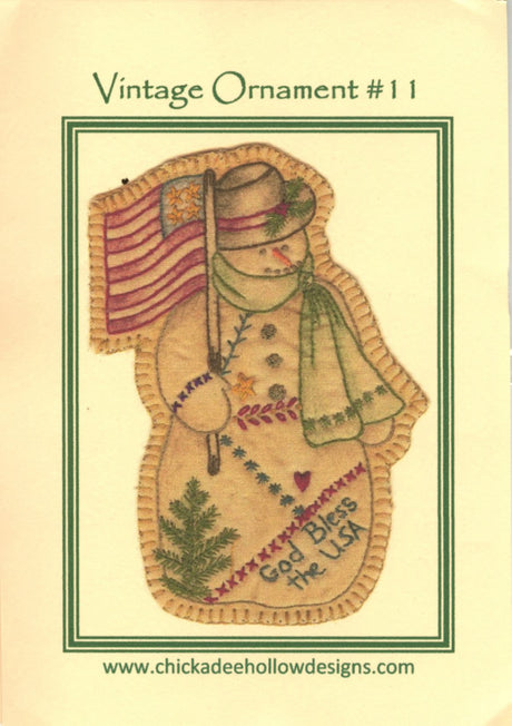 Vintage Christmas Ornament - Snowman