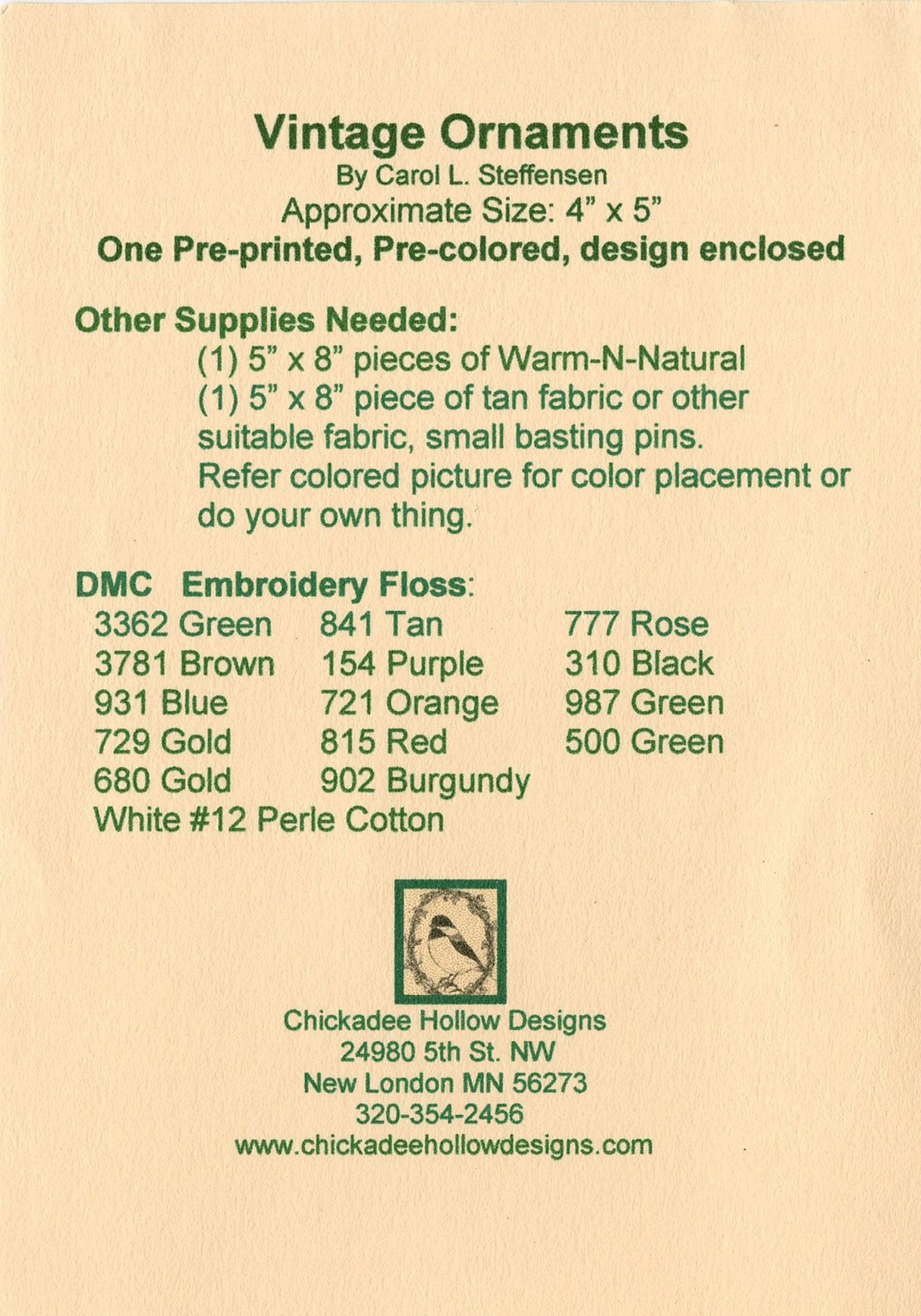 Vintage Christmas Ornament - Church