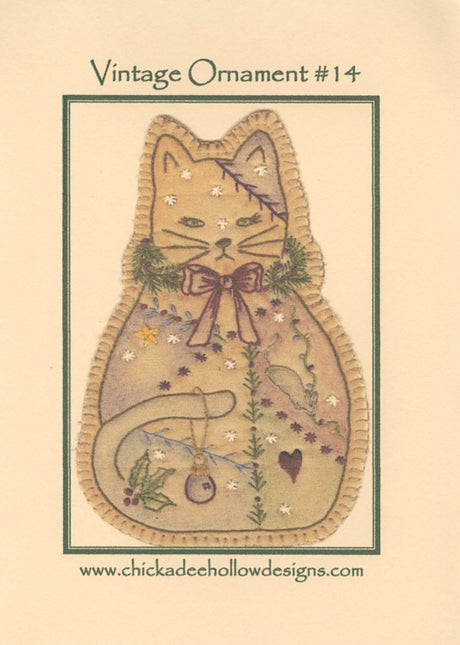 Vintage Christmas Ornament - Kitty