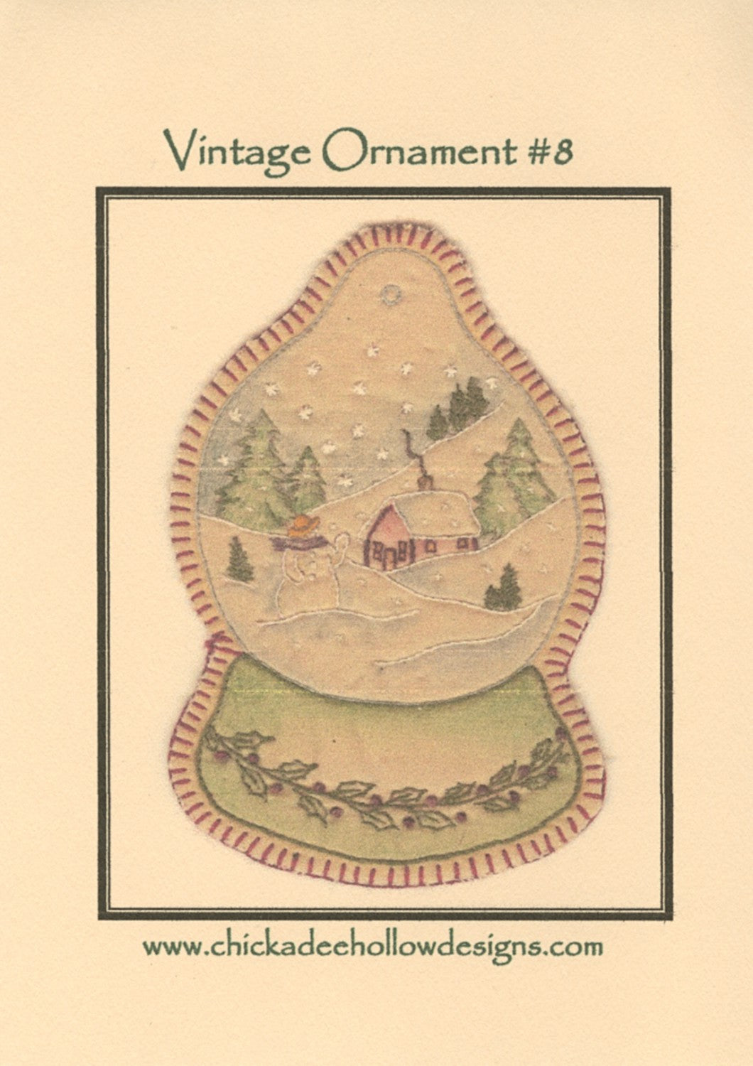 Vintage Christmas Ornament - Snow Globe