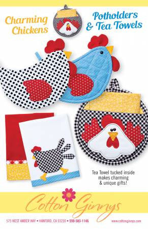 Charming Chickens Potholders & Tea Towels