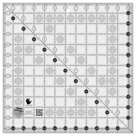 Creative Grids Left Handed Quilt Ruler 12-1/2in Square by Creative Grids Ruler
