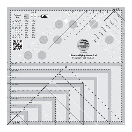 Creative Grids Ultimate Flying Geese Template and Quilt Ruler