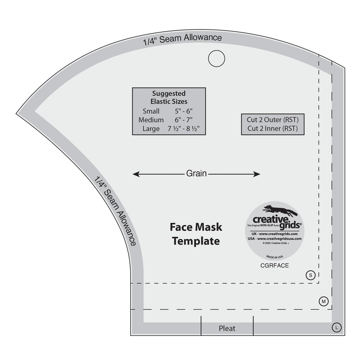 Creative Grids Face Mask Template