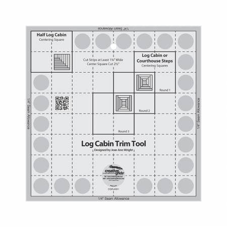 Creative Grids Log Cabin Trim Tool for 8in x 8in Finished Blocks