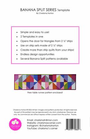 Back of the Banana Split Template by Charisma Horton