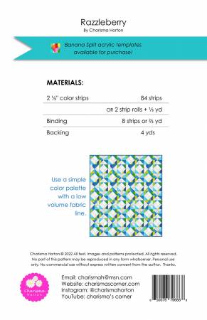 Back of the Razzleberry Quilt Pattern by Charisma Horton