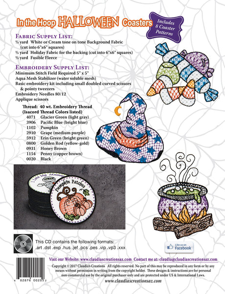 In the Hoop Halloween Coasters