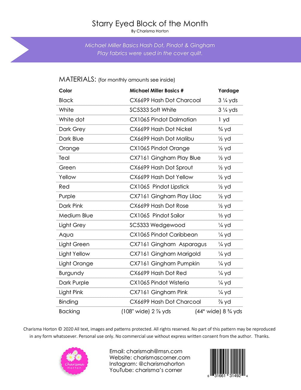 Starry Eyes BOM Quilt