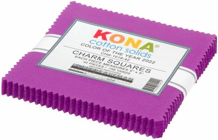5in Squares Kona Cotton Color of the Year 2022, 42pcs/bundle by Robert Kaufman