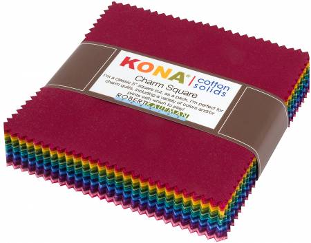 5in Squares Kona Solid Dark 85pcs/bundle