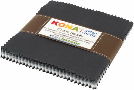 5in Squares Kona Cotton Stormy Skies Palette, 42pcs/bundle