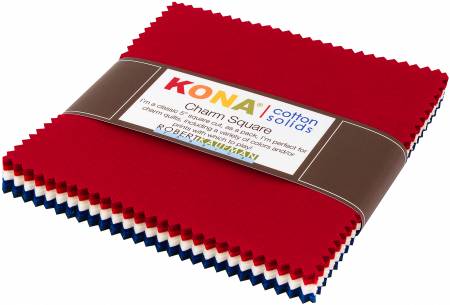 5in Squares Kona Cotton Patriotic Holiday Palette, 42pcs/bundle