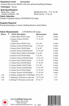 Back of the Bargello Peaks Utopia by Costilleja Cotton