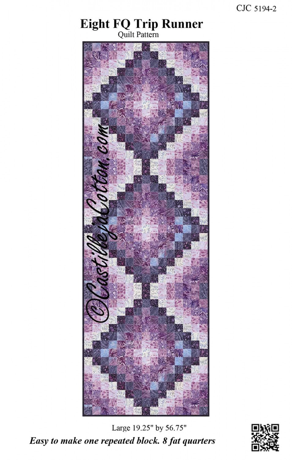 Eight Fat Quarter Trip Runner Quilt