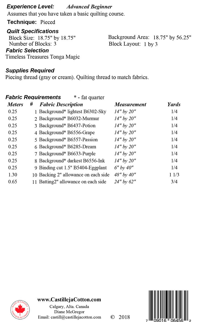 Eight Fat Quarter Trip Runner Quilt