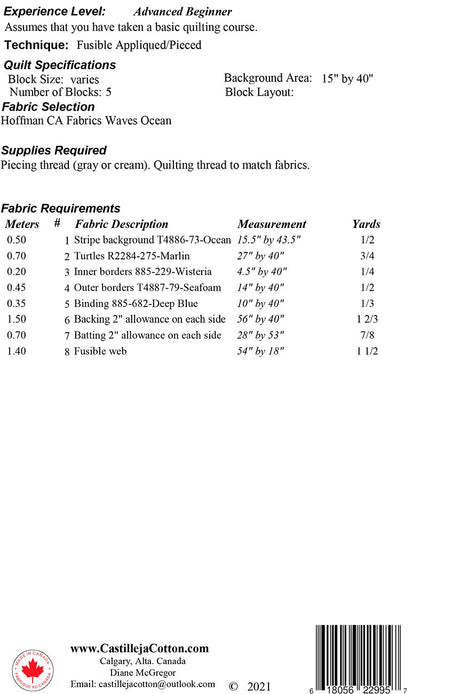 Turtles to the Sea Pattern
