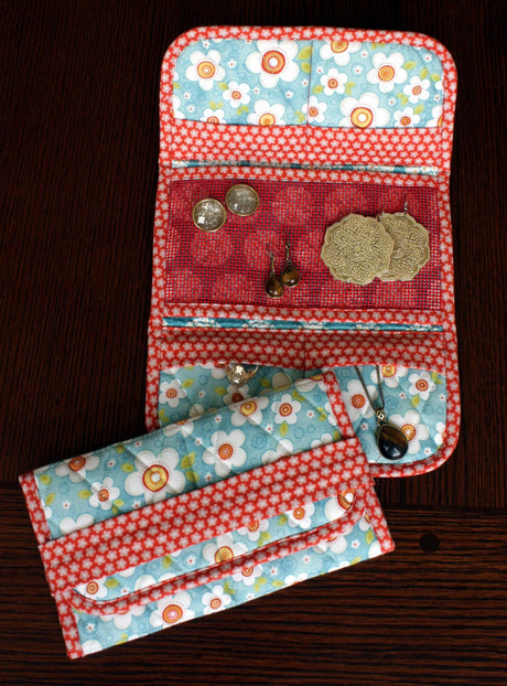 Jewelry Travel Wallet Pattern by Cut Loose Press