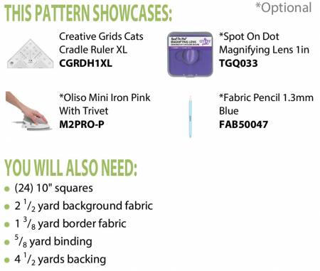 Back of the Cornucopia Quilt Pattern by Cut Loose Press