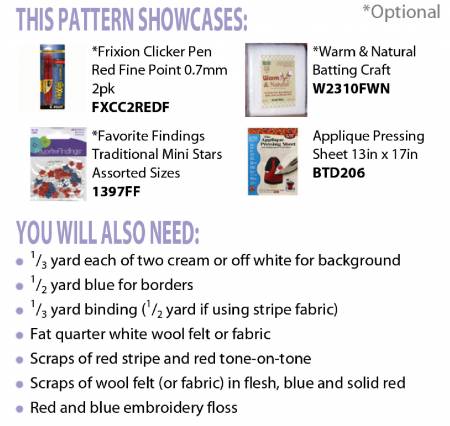 Back of the Patriotic Runner Quilt Pattern by Cut Loose Press