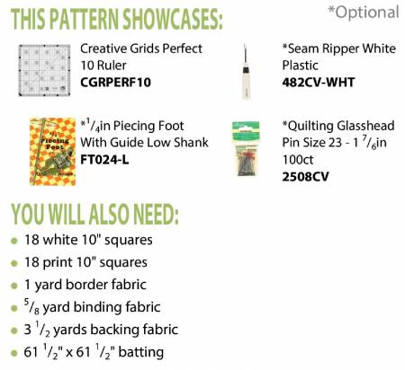 Back of the Acadia Quilt Pattern by Cut Loose Press