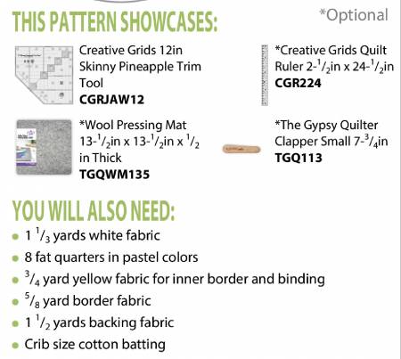 Back of the Gumdrops Quilt Pattern by Cut Loose Press