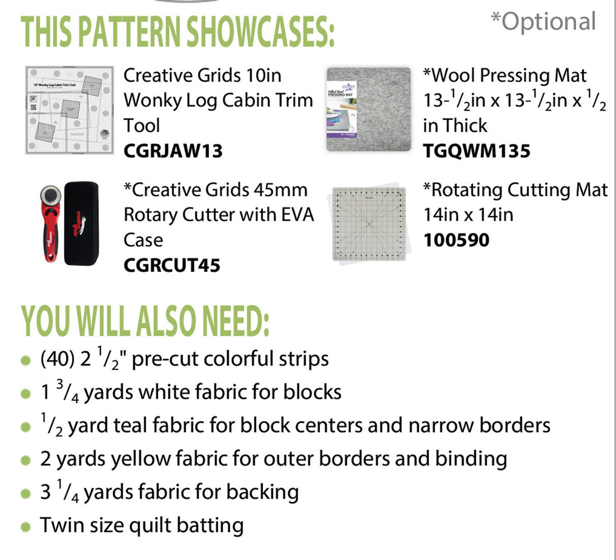 Back of the Going My Way Quilt Pattern by Cut Loose Press