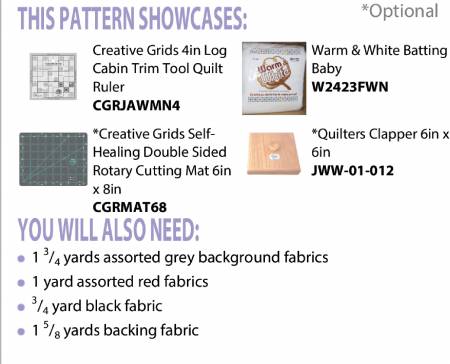 Back of the Lovey Quilt Pattern by Cut Loose Press