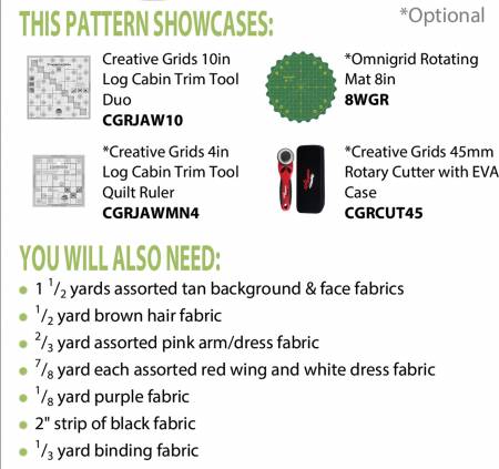 Back of the Gracie Quilt Pattern by Cut Loose Press