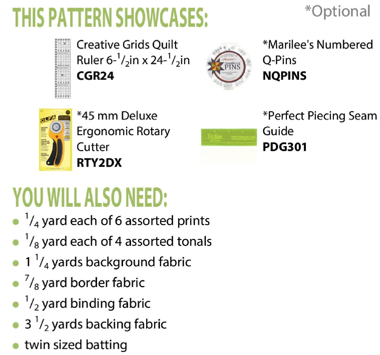 Back of the 5 Stack Quilt Pattern by Cut Loose Press