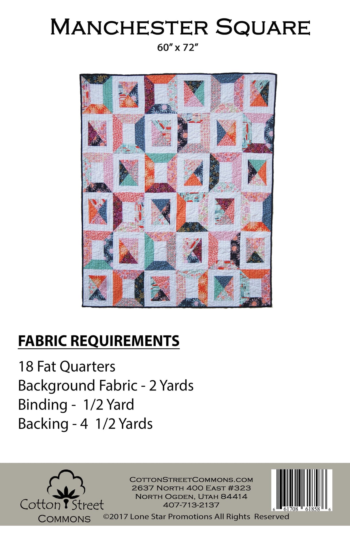 Back of the Manchester Square Downloadable Pattern by Cotton Street Commons