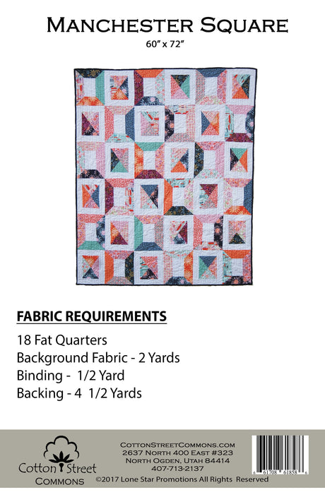 Back of the Manchester Square Downloadable Pattern by Cotton Street Commons