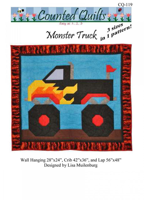 Monster Truck Quilt Pattern by Counted Quilts