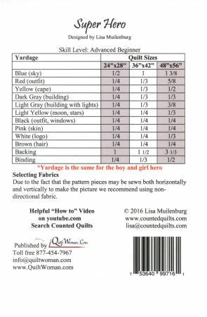 Super Hero Quilt Pattern