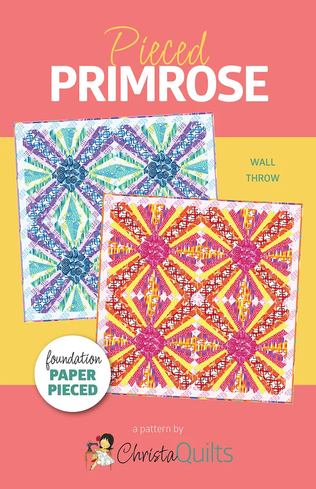 Pieced Primrose Quilt Pattern by Christa Quilts