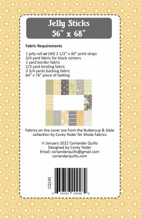 Jelly Sticks Quilt Pattern by Coriander Quilts
