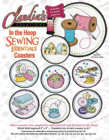 In The Hoop Sewing Coasters