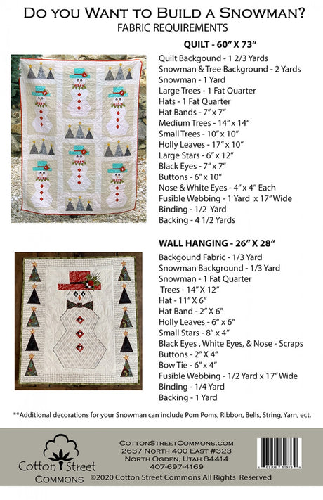 Do You Want to Sew A Snowman?