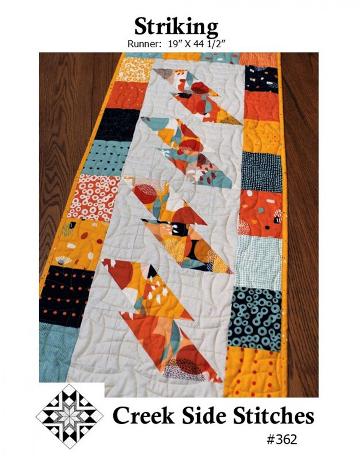 Striking Table Runner Pattern by Creek Side Stitches