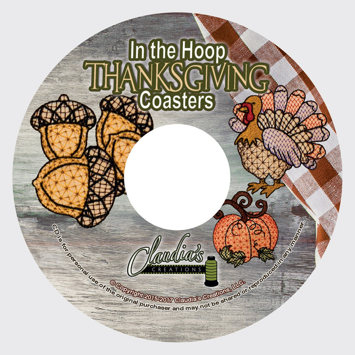 In the Hoop Thanksgiving Coasters