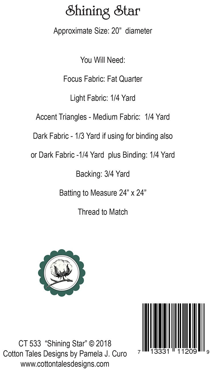 Shining Star Table Topper Pattern