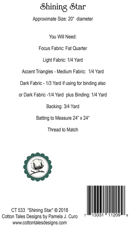 Shining Star Table Topper Pattern