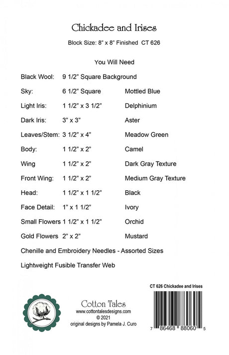 Chickadees and Irises