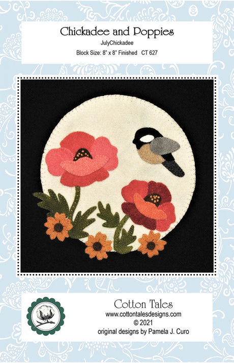 Chickadee and Poppies