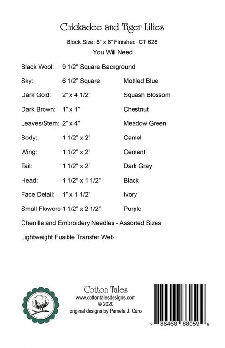 Chickadee and Tiger Lilies