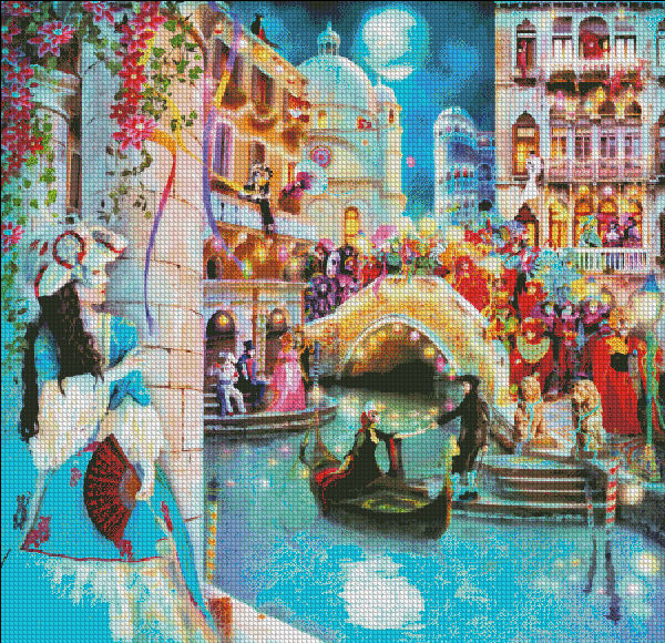 Carnival Moon Cross Stitch by Aimee Stewart