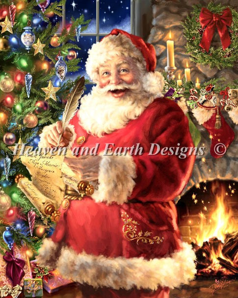 Checking It Twice Cross Stitch By Dona Gelsinger