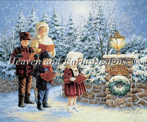 Chorus of Carolers Cross Stitch By Dona Gelsinger