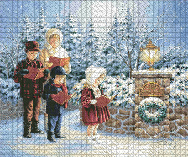 Chorus of Carolers Cross Stitch By Dona Gelsinger