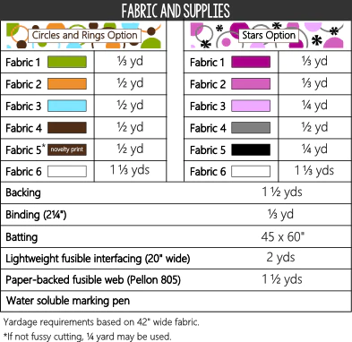 Back of the Circles and Rings Baby Quilt Pattern by Ahhh...Quilting